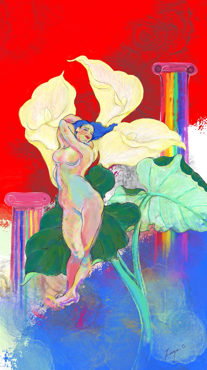 I need eyes to give me critiques on this recent procreate work. #Procreate #nudepainting