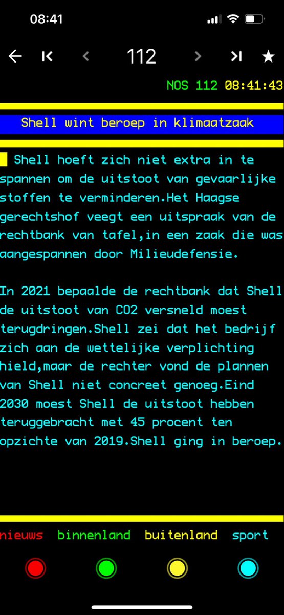 Shell krijgt gelijk in de klimaatrechtszaak. Shell wel een zorgplicht om aan de Parijs doelen te voldoen, maar de rechter legt geen verplichte 45%  CO2-reductie op voor Scope I (eigen productie), Scope II (keten) en III (klanten). Dit eindigt ongetwijfeld bij de Hoge Raad.