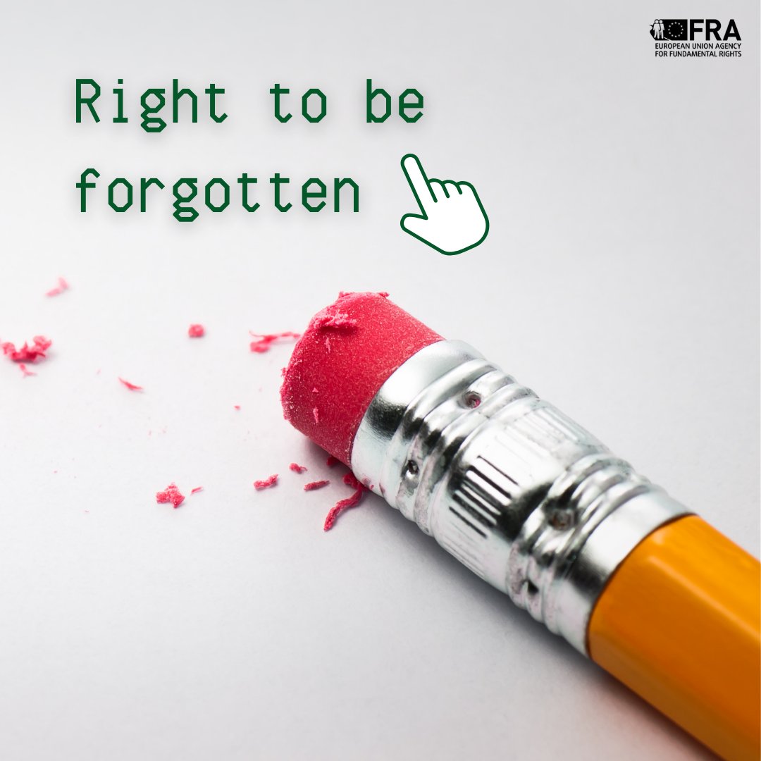 EURightsAgency's tweet photo. How do European courts interpret the right to be forgotten?

From protecting personal data to the availability of information online this @ECHR_CEDH / #EURightsAgency factsheet seeks to give examples how courts have ruled on this right.

Find out more: https://t.co/JtInTNM6LX https://t.co/hi0sdnMqmR