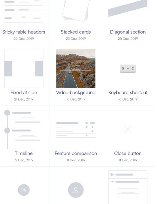 Je te refais découvrir ce site incroyable qui regroupe pleins de layout en CSS👀 

Ça s'appelle phuoc.ng/collection/css… ! Certains sont un peu gadget mais d autres sont extrêmement utile !