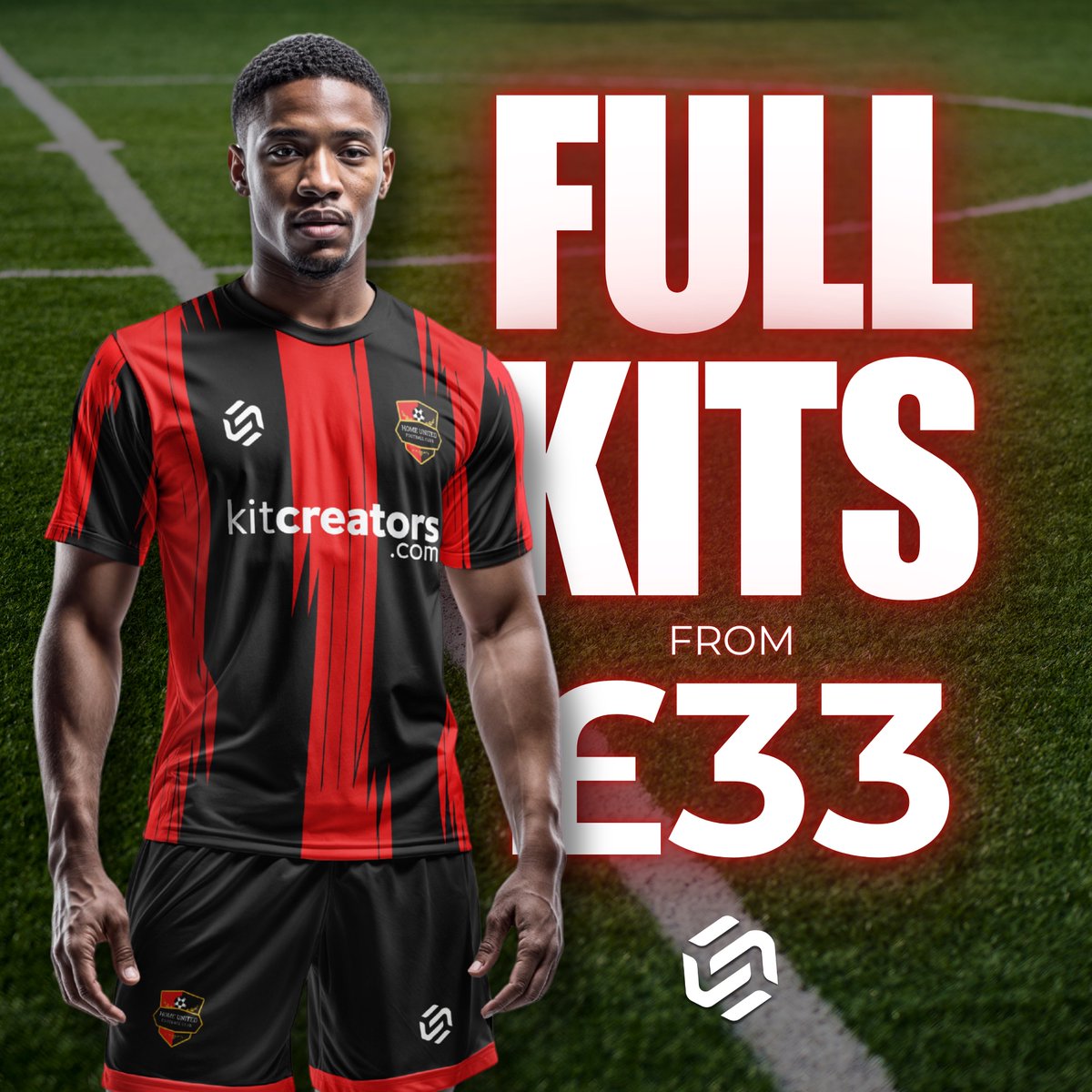 Elevate your team with premium quality kits from just £33. Unmatched comfort, durability, and bespoke colours &amp; designs for all ages and levels. 
request a quote today!👉 KitCreators.com 
#footballkits #KitCreators #TeamPerformance #PitchPerfect
