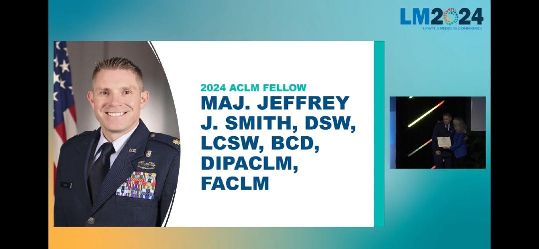 USU_HPE's tweet photo. Congratulations to MEd-HPE candidate, @JJSAJS1228 Maj Jeffrey Smith, DSW for being selected to be a 2024 Fellow of the @ACLifeMed. He was honored at the #LM2024 Annual Meeting. Well done Maj Smith! @USUhealthsci https://t.co/fwx1dvcHZM