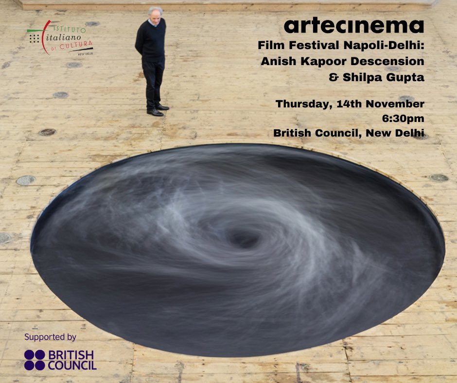 The Italian Embassy Cultural Centre is continuing its Artecinema Film Festival with the screening of two documentary films in collaboration with the British Council: Anish Kapoor -Descension &amp; Shilpa Gupta.

Read more iicnewdelhi.esteri.it/en/gli_eventi/…