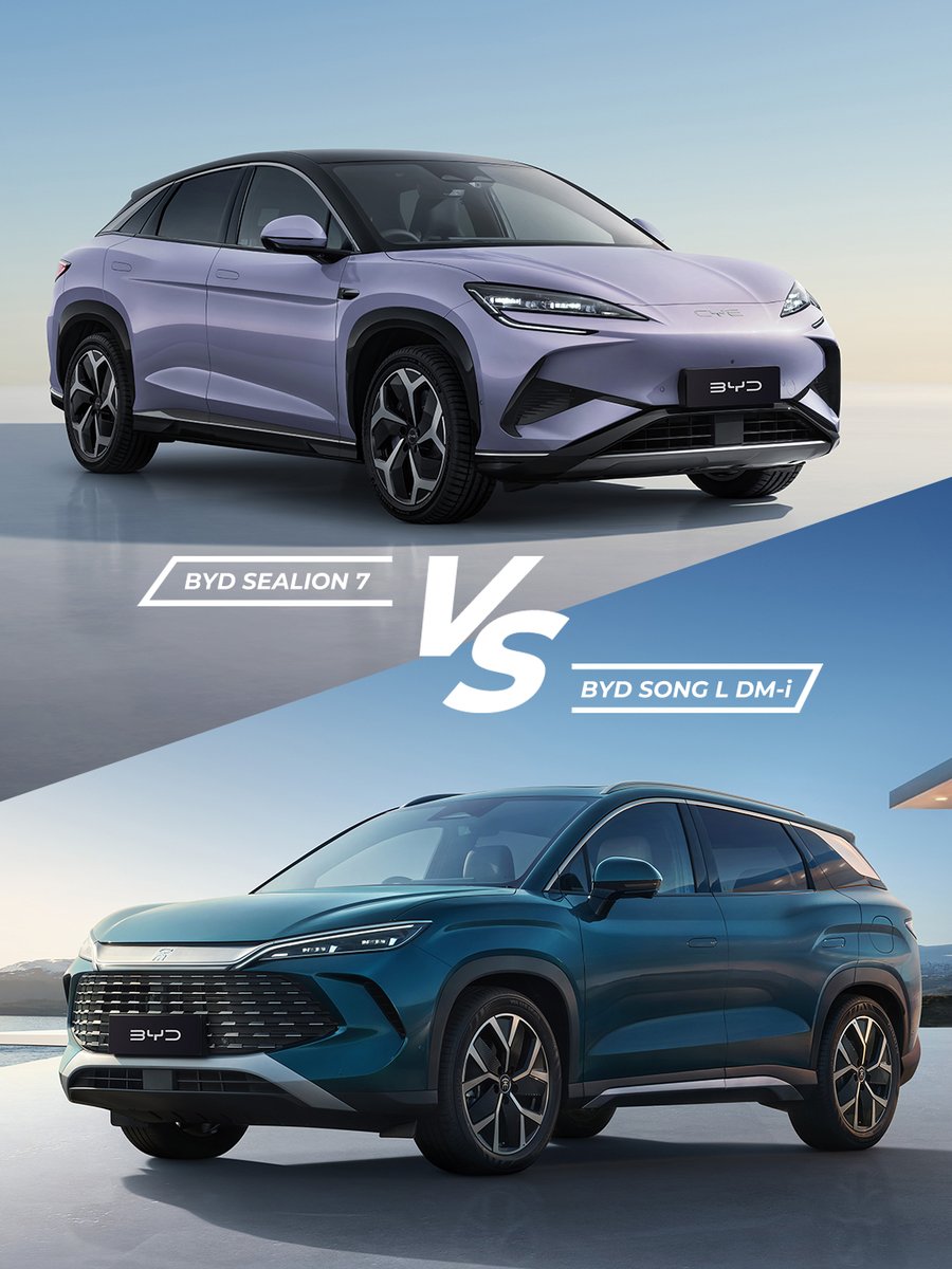 Which team are you on? The sleek, dynamic BYD SEALION 7 or the versatile, family-friendly BYD SONG L DM-i? Cast your vote now!

#BYD #BuildYourDreams