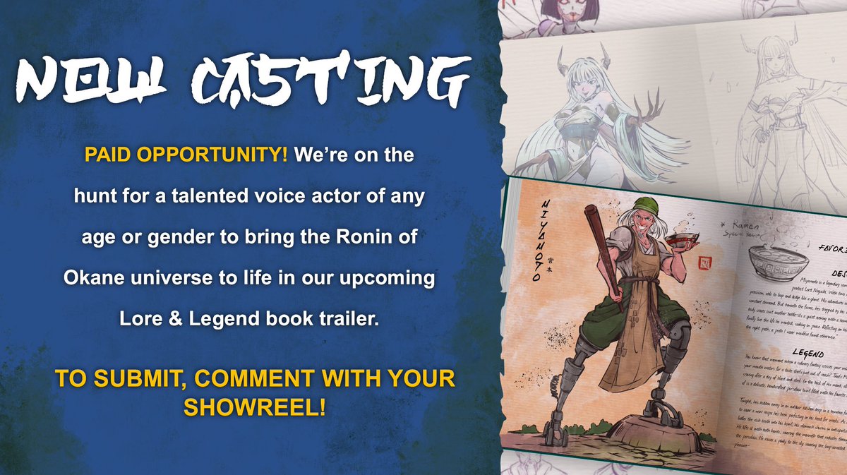 🎙 VOICE ACTING CASTING CALL 🎙

We’re looking for a Voice Actor to bring our trailer to life with a vibe similar to this clip: youtu.be/ZjucT-UZzgg?si…

Drop your showreel in the comments or share with your actor friends!

#casting #voiceacting #castingcall #indiedev