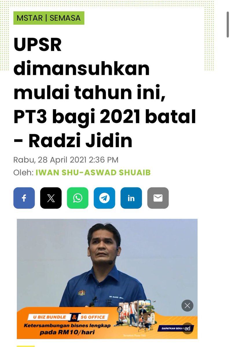 maszlee's tweet photo. Radzi Jidin yang mansuhkan UPSR dan PT3…

Fadhlina kekalkan mansuh UPSR dan PT3…

Celah mana pulak Maszlee Malik yang hapuskan 😂😂😂

Dari 2018-2020 Maszlee Malik tidak pernah hapuskan apa-apa peperiksaan awam.

Apapun, KPM dah bertegas kekalkan mansuh UPSR dan PT3. Move on sahaja.

Bersama guru dan ibu bapa perkasakan dan perbaiki PBS dan PBD.

Jika tanya saya, apa yang kita mampu buat sebagai rakyat marhaen?

Guru-guru dan ibu bapa pupuklah gaya hidup membaca, berfikiran kritis dan juga minda saintifik di kalangan anak-anak.

Membaca, membaca, membaca dan berfikir… jangan ikut membuta tuli. 

#Malaysiamembaca 
#pendidikanuntuksemua