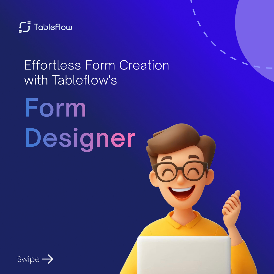 S_Analysts's tweet image. 🚀 Build smarter, faster, and better with Tableflow's Form Designer!
Transform your ideas into powerful apps in no time with Tableflow's no-code platform
💻 Start creating today—it's just one click away!
apps.tableflow.tech/register
#NoCode #AIInnovation #Tableflow #AppDevelopment