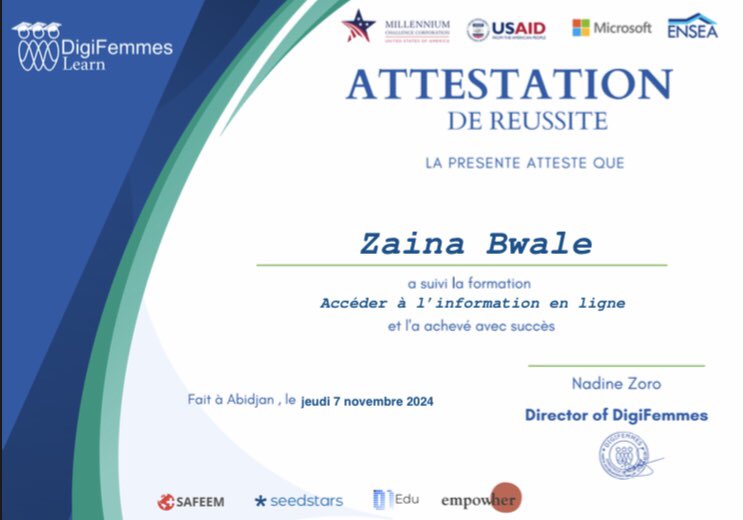 ZGodlive's tweet image. 5/22 chaque fois vérifier toutes les informations qui se présentent devant nous en ligne à fin de se rassurer de ce qui est vrai et signaler les fausses informations.
#DigiFemmes
#DigiFemmesLearn
#Millenniumchallengecorporation
#USAID
#Microsoft
#ENSEA 
#SAFEEM
#Seedstars
#Edu01