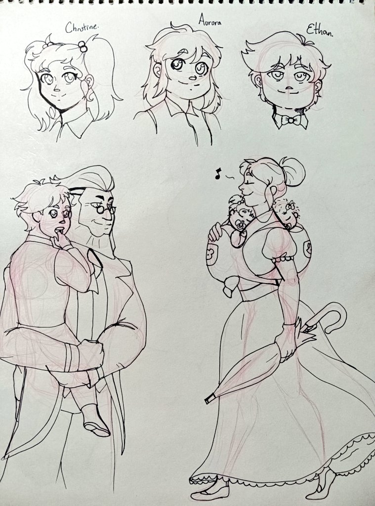 PumpkinThreat28's tweet photo. TIENE RATOTE Q NO LOS DIBUJABA WAAAAAA
Los fanchildren que hice con mi bby @Jonny_Axolotl de Byron y Piper ✨
Ademas de una piper cargando a sus dos nenas y Byron a su nene
Luego los dibujo con sus hermanos mayores djfjfkskaal
#PiperxByron #ByronxPiper #Snakefly #buttersnake https://t.co/oNuWyIs9N2