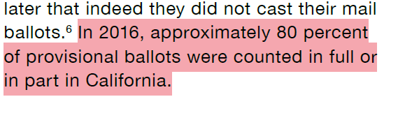 加州的选举系统的漏洞比渔网还多，并且都是经过精心设计以保证漏洞可以执行到底。表里上看都还好，但是魔鬼都藏在细节里了。Provisional