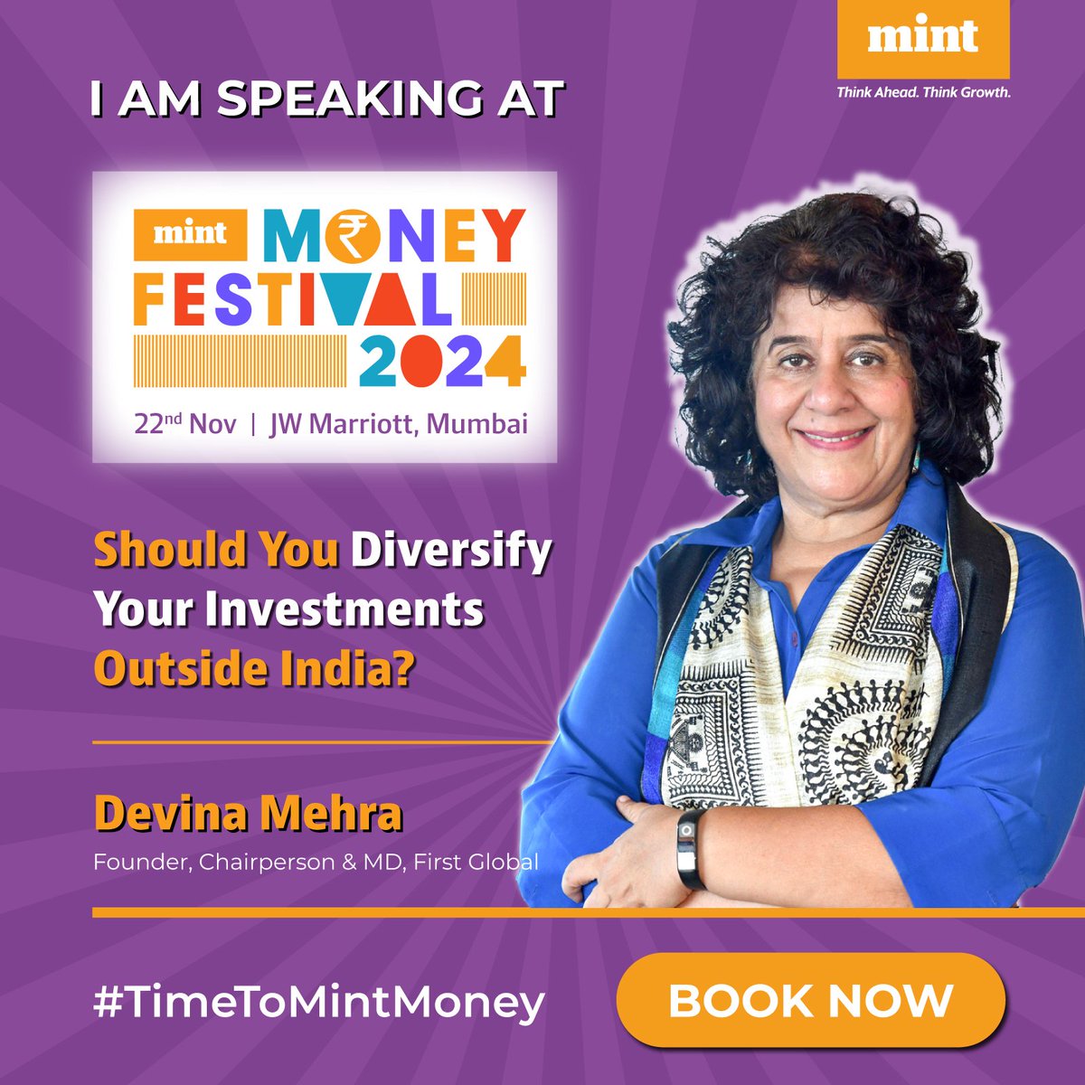 Looking forward to speaking at the Mint conference on November 22 -
this time on Global Investing, 
Especially why all sensible long term financial planning is totally incomplete without the globe 

See you there!

<a href="/livemint/">Mint</a> 
<a href="/ActusDei/">Neil Borate</a> 
<a href="/jashkriplani/">Jash Kriplani, CFPᶜᵐ</a> 
<a href="/WritesRavi/">Ravi Krishnan</a>
