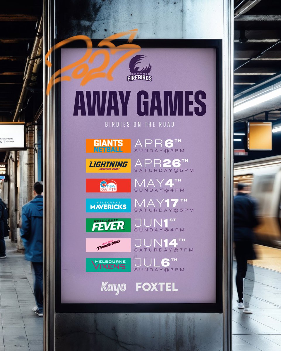 Queensland Firebirds Home &amp; Away Games in 2025💜