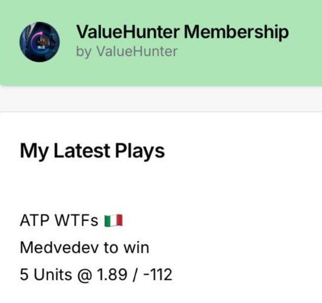 ItsCappersPicks's tweet image. #DirtyBubbleBets
KBL
Wonju Promy +5 (1u)
Wonju Promy ML (0.25u)

#MatchPointBets
Tennis
De Minaur +2.5 (5u)
Blanchet +3.5 (4u)
Tristan Boyer ML (3u)
Mektic + Koolhof (3u)
James Duckworth ML (3u)
Fritz vs Sinner over 20.5 (3u)
Travaglia ML (2u)

#Mojo
Day 8 Ladder
Fritz + 5.5