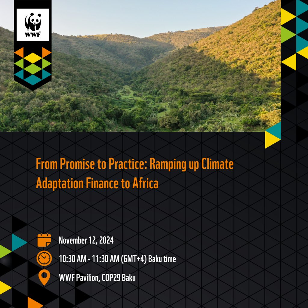 WWF_Africa's tweet image. #HappeningNow at the WWF Africa Day at our COP29 Pavillion G28.

Can’t join physically? Join us online youtube.com/@wwfclimate?si…
