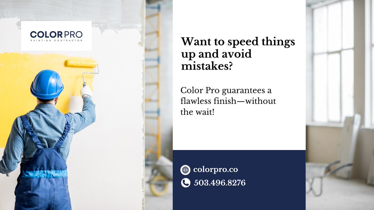 Looking for painters near Portland who guarantee house painting with a flawless finish?
Painting Company Portland offers top-notch services, ensuring quality results every time. Speedy, professional, and detail-oriented—trust Color Pro for your project!