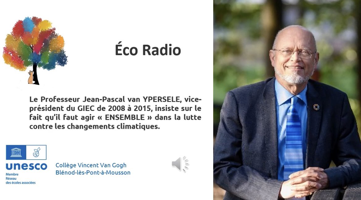📌 À l’occasion du Coup d'envoi de la #COP29 sur le climat, deux jeunes reporters d’<a href="/EcoRadio_VVG/">EcoRadio</a> du collège Vincent Van Gogh #France ont interviewé 🎙️le Professeur <a href="/JPvanYpersele/">Prof. Jean-Pascal van Ypersele (@bsky.social)</a>, climatologue belge et ancien Vice-président du #GIEC, qui nous explique ce que l’on entend par «