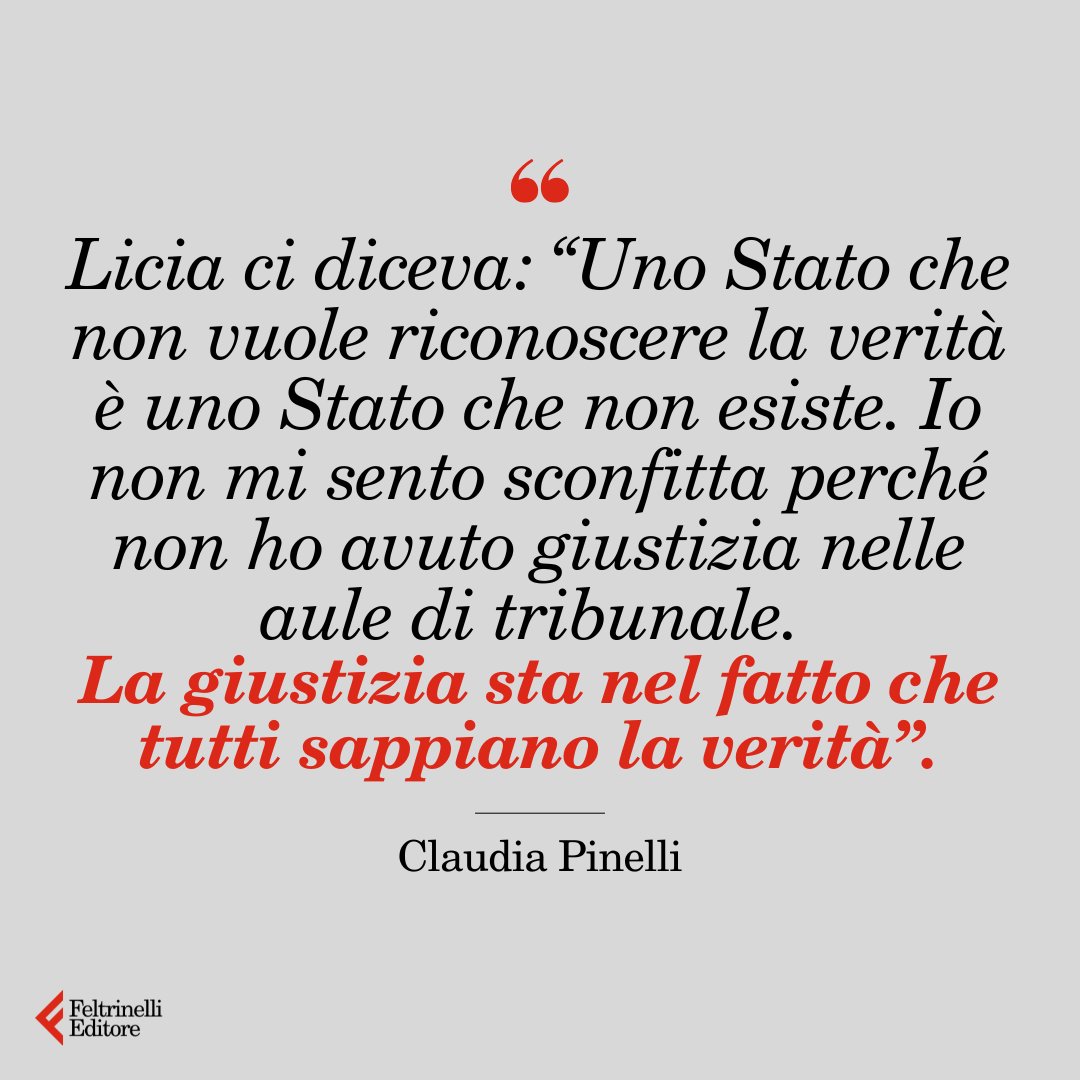 feltrinellied's tweet image. Ci ha lasciato Licia Pinelli, vedova di Giuseppe Pinelli, ingiustamente accusato della Strage di Piazza Fontana e autrice, assieme a Piero Scaramucci, di "Una storia quasi soltanto mia". Il ricordo della figlia Claudia su Repubblica. #Pinelli
