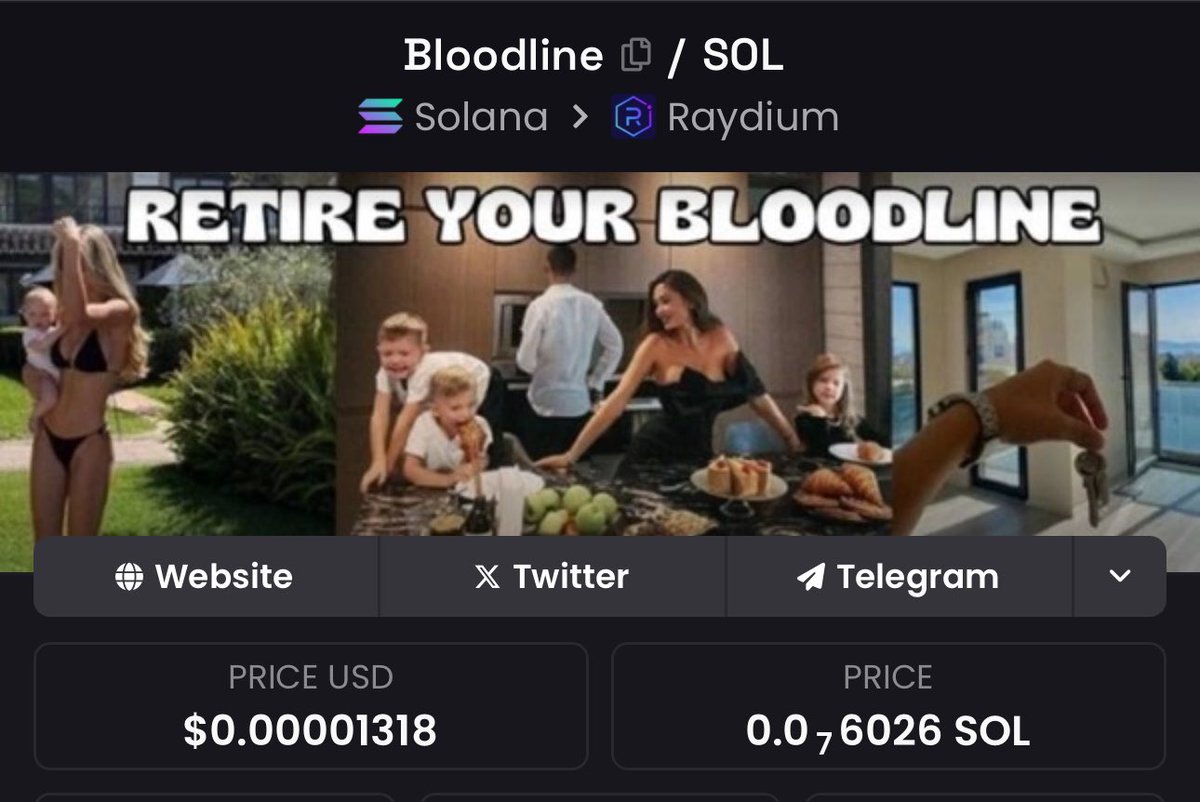 $BLOODLINE coded 

7bj3GENDHm6ABfS83akztQSEyGPJ33Fsu12uYj4Cpump