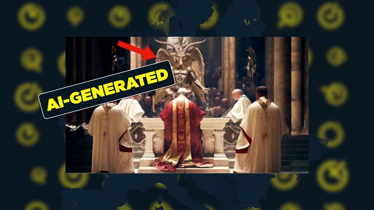 AI-generated image of Vatican 'devil worship' goes viral #EuroVerify euronews.com/my-europe/2024…