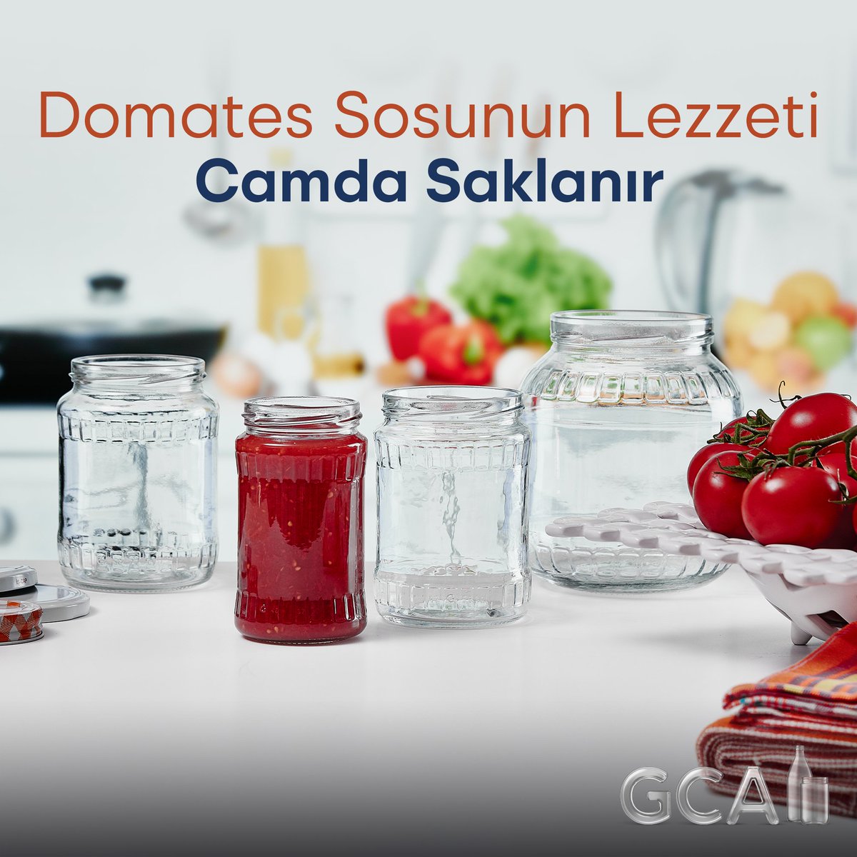 gcaturkiye's tweet image. En sevdiğiniz domates sosları için en güvenilir saklama çözümü: Cam kavanozlar! Camın doğal ve sağlıklı yapısıyla domatesin tazeliği ve lezzeti uzun süre korunur; üstelik lezzetinden ödün vermeden doğaya da katkı sağlar.​
#GCA #camambalaj #glasscontainers #glassjars