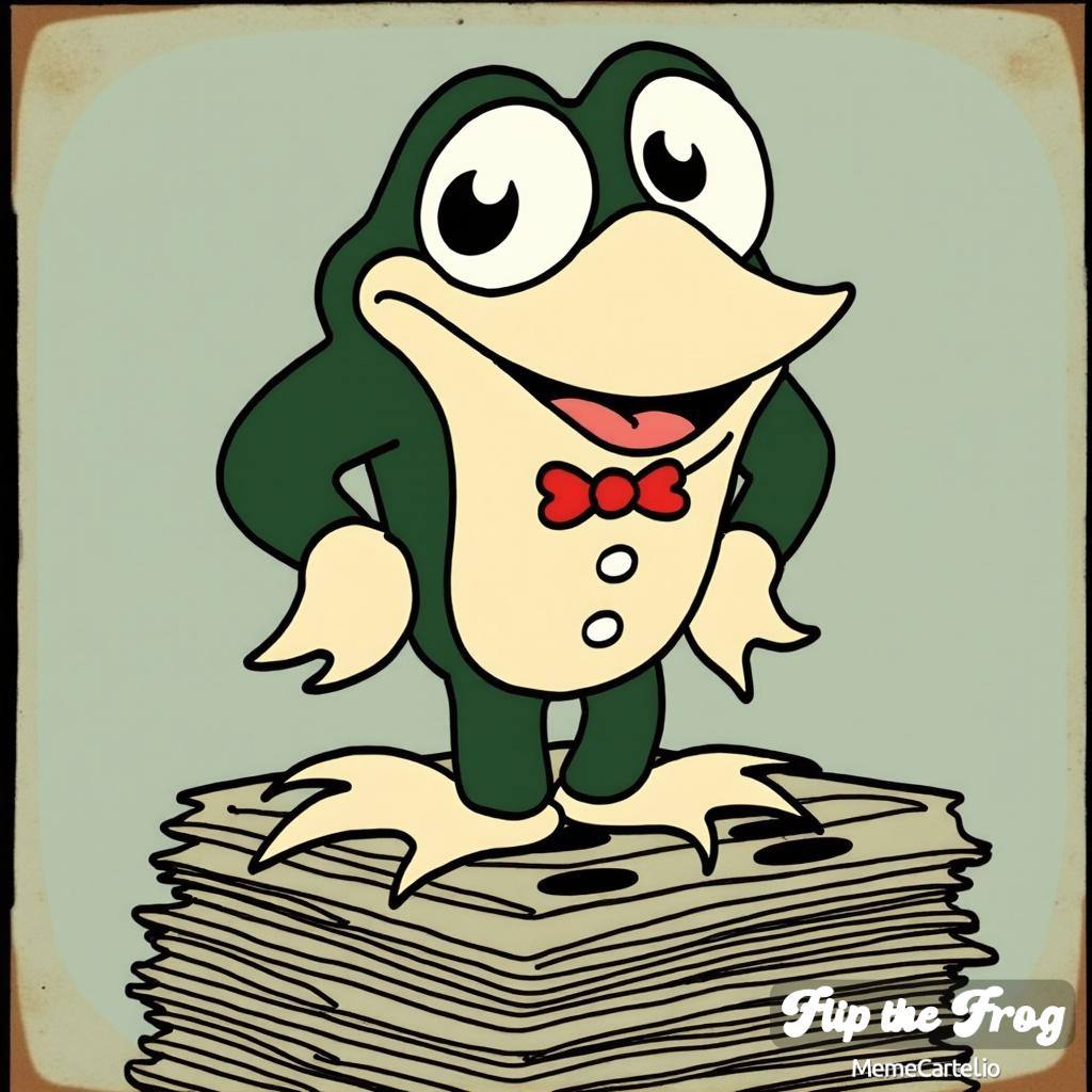 Young34568's tweet image. Jump into the past! 🔙🐸 $FLIP the Frog&apos;s 1930 debut revolutionized animation! #FlipTheFrog #RetroAnimation&quot;
