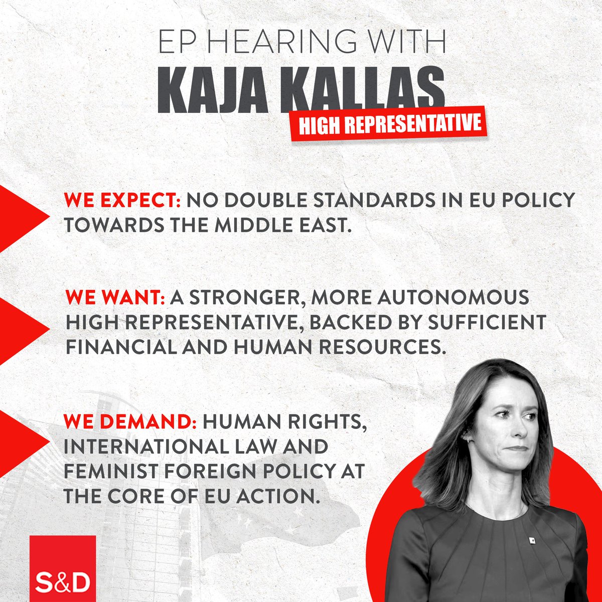 Hearing with Kaja Kallas - The European Union must be more assertive in its foreign policy, and improve its capacity to take rapid and effective actions on the world stage.

Let's hear how 🇪🇺 HR/VP designate Kaja Kallas intends to deliver.