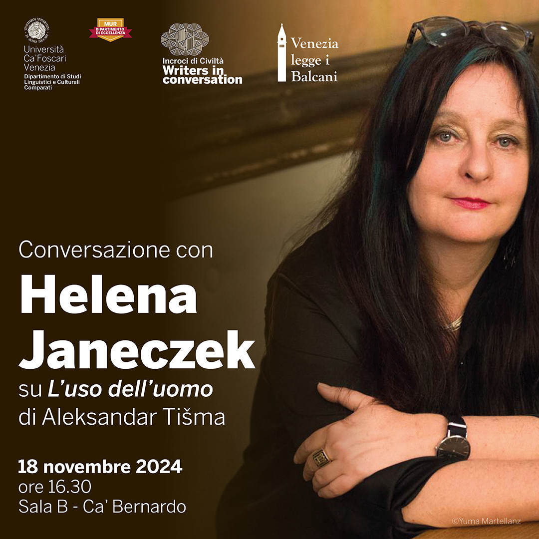 Unive Ca' Foscari (@cafoscari) on Twitter photo 🗓️Il 18 novembre alle 16 in Sala B a Ca' Bernardo, all'interno del ciclo Writers in conversation incontro con la scrittrice <a href="/helenajaneczek/">helena janeczek</a>. Converserà con Stefano Petrungaro, docente del DSLCC a partire dal romanzo L’uso dell’uomo di Aleksandar Tišma.
➡️unive.it/data/16437/1/9… 🗓️Il 18 novembre alle 16 in Sala B a Ca' Bernardo, all'interno del ciclo Writers in conversation incontro con la scrittrice <a href="/helenajaneczek/">helena janeczek</a>. Converserà con Stefano Petrungaro, docente del DSLCC a partire dal romanzo L’uso dell’uomo di Aleksandar Tišma.
➡️unive.it/data/16437/1/9…