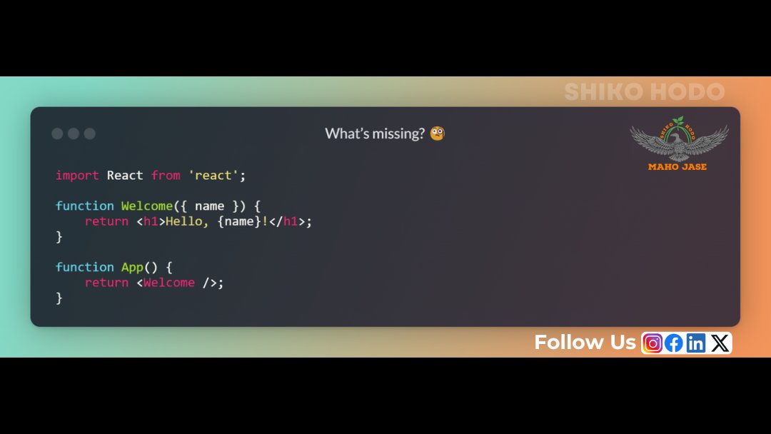 mahojase's tweet image. 🤔 Why Isn’t name Showing Up Here?
.
.
.
#reactcoding #arraymethods #reacttips #javascriptes6 #learnreact #codinglife #reactdeveloper #DEVCommunity