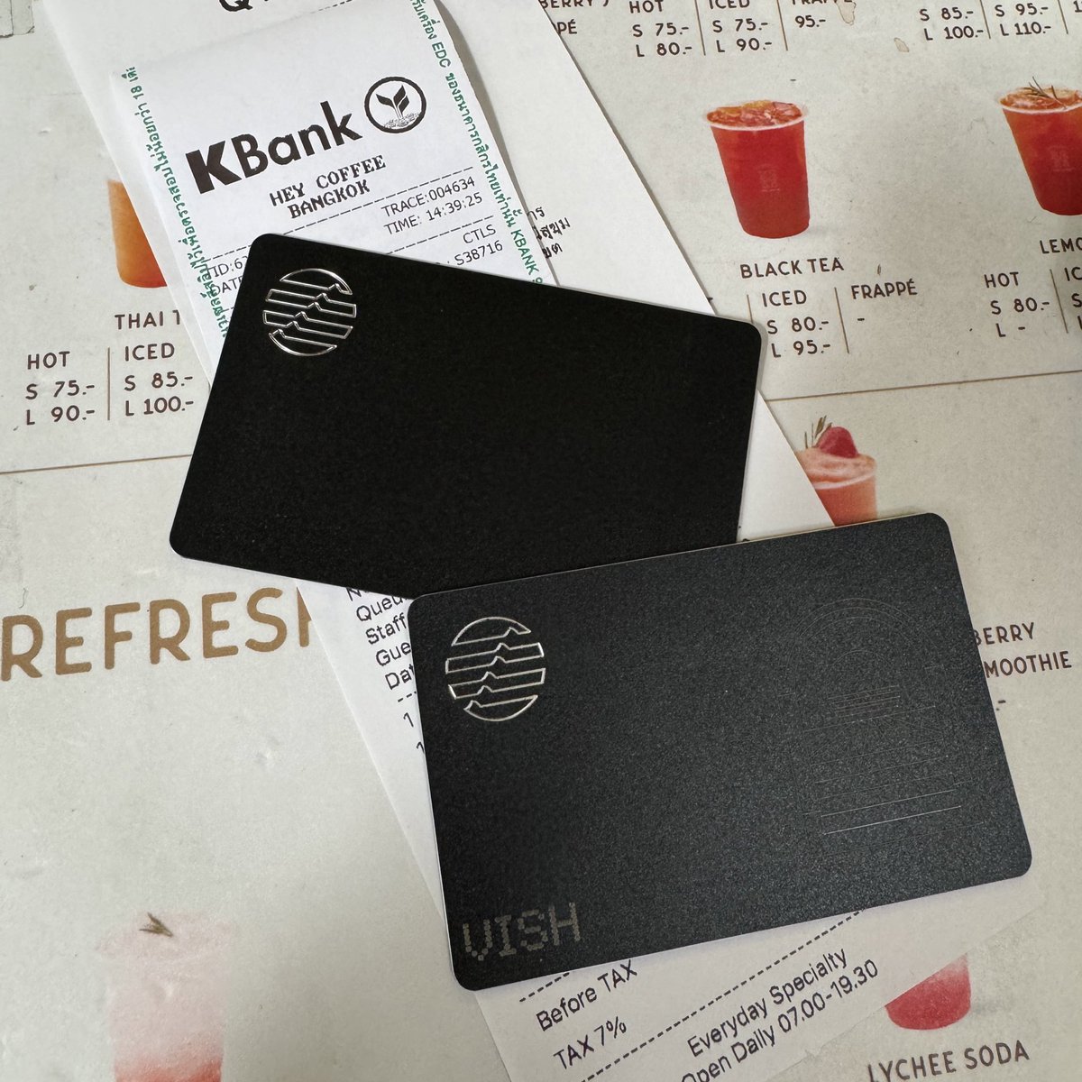 neilhar's tweet image. Afternoon coffee in Bangkok courtesy of the Aptos Card(s)