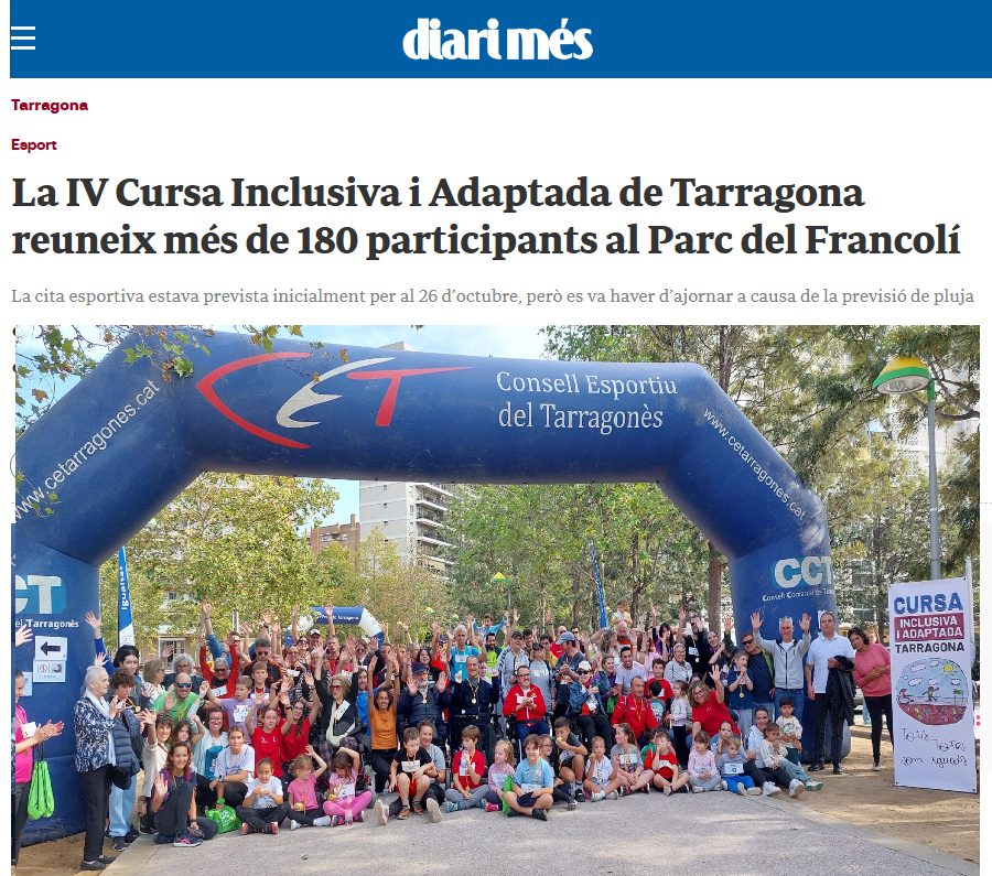 Dissabte vam celebrar la IV <a href="/CursaTarragona/">Cursa Inclusiva i adaptada Tarragona</a>, que organitzem #FundacióOnada al #parcFrancoli amb entitats i el suport de <a href="/cetarragones/">cetarragones</a> <a href="/NasticAtletisme/">NàsticAtletisme</a>  i @tarragona_cat, @tarragonaesport
Moltíssimes gràcies a tothom que hi ha col·laborat i participat!
👉fundacioonada.org/cursa-inclusiv…