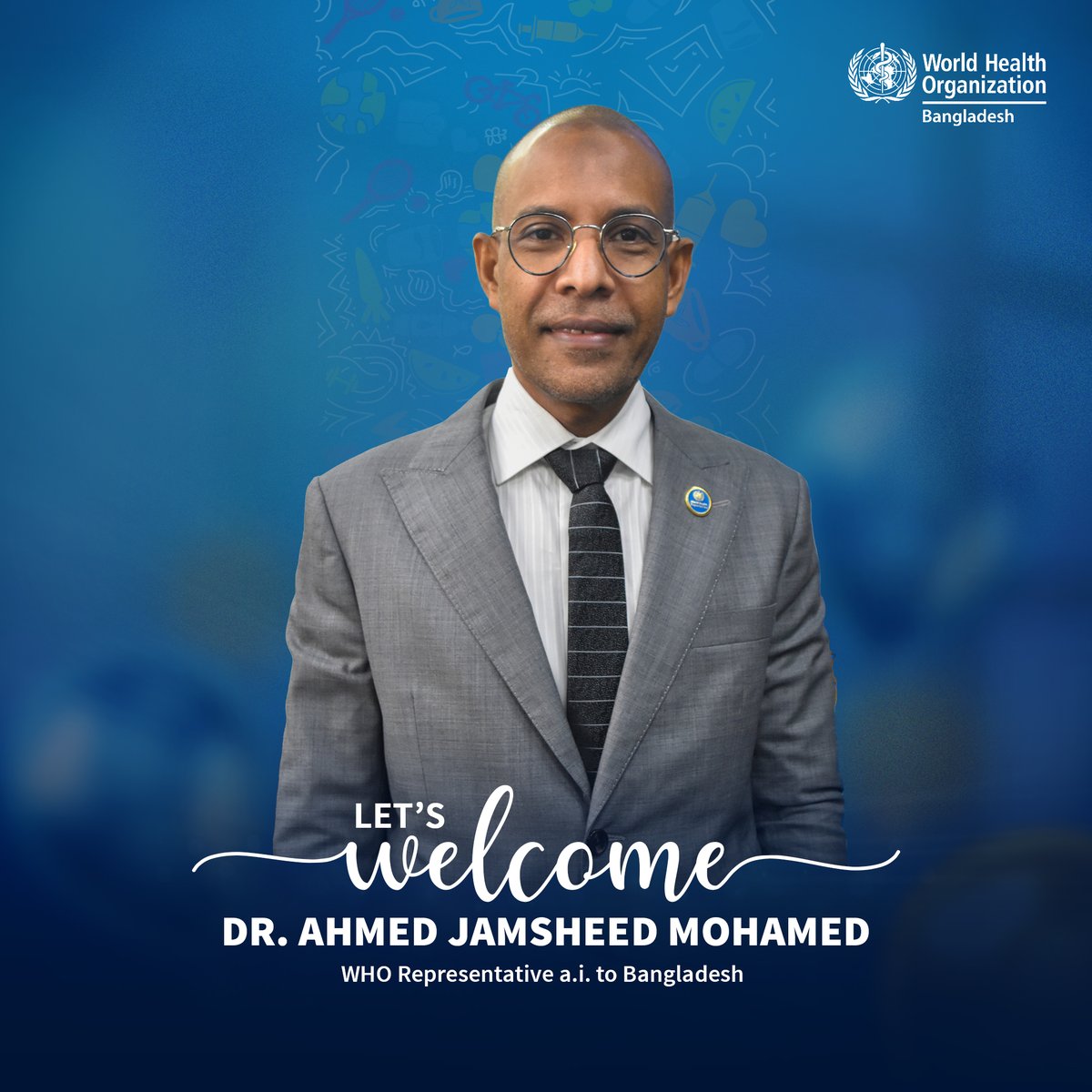 Dr Ahmed Jamsheed Mohamed officially assumed the responsibilities of WHO Representative a.i. in Bangladesh on 1 November 2024, bringing 18+ years of public health expertise.

#whobangladesh