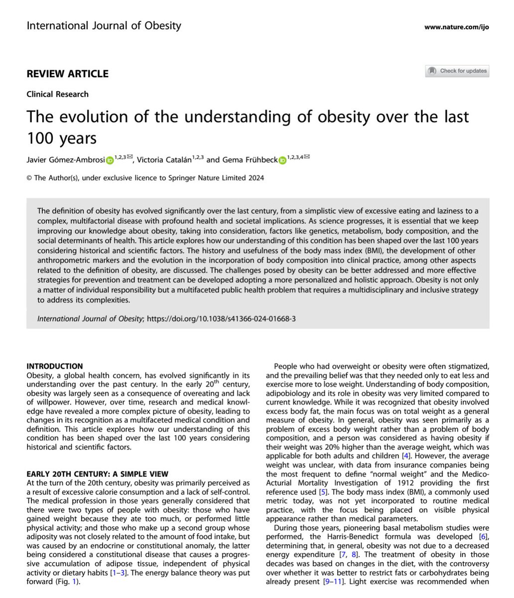 A lot has changed in our understanding of obesity over the last 100 years.
nature.com/articles/s4136…