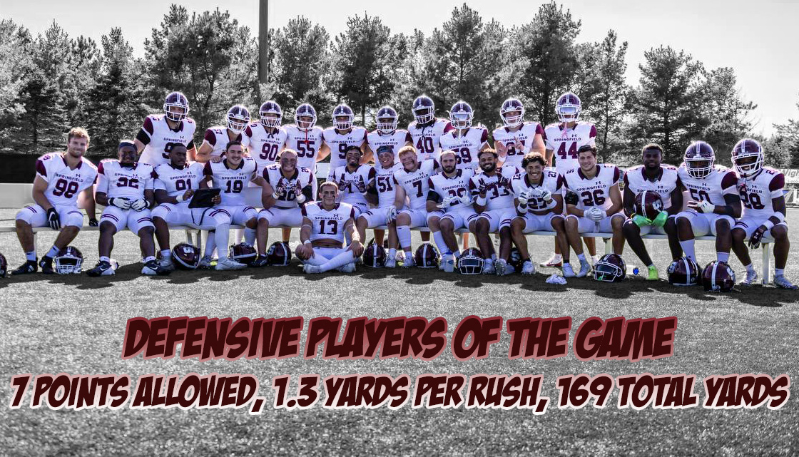 _SCFootball's tweet photo. Incredible team win down on Strong Island‼️ Put together 60 minutes of Springfield College Football. These men lead the way with their physicality and toughness in all 3 phases‼️🔻#LTBR https://t.co/Uwggt7FFXy