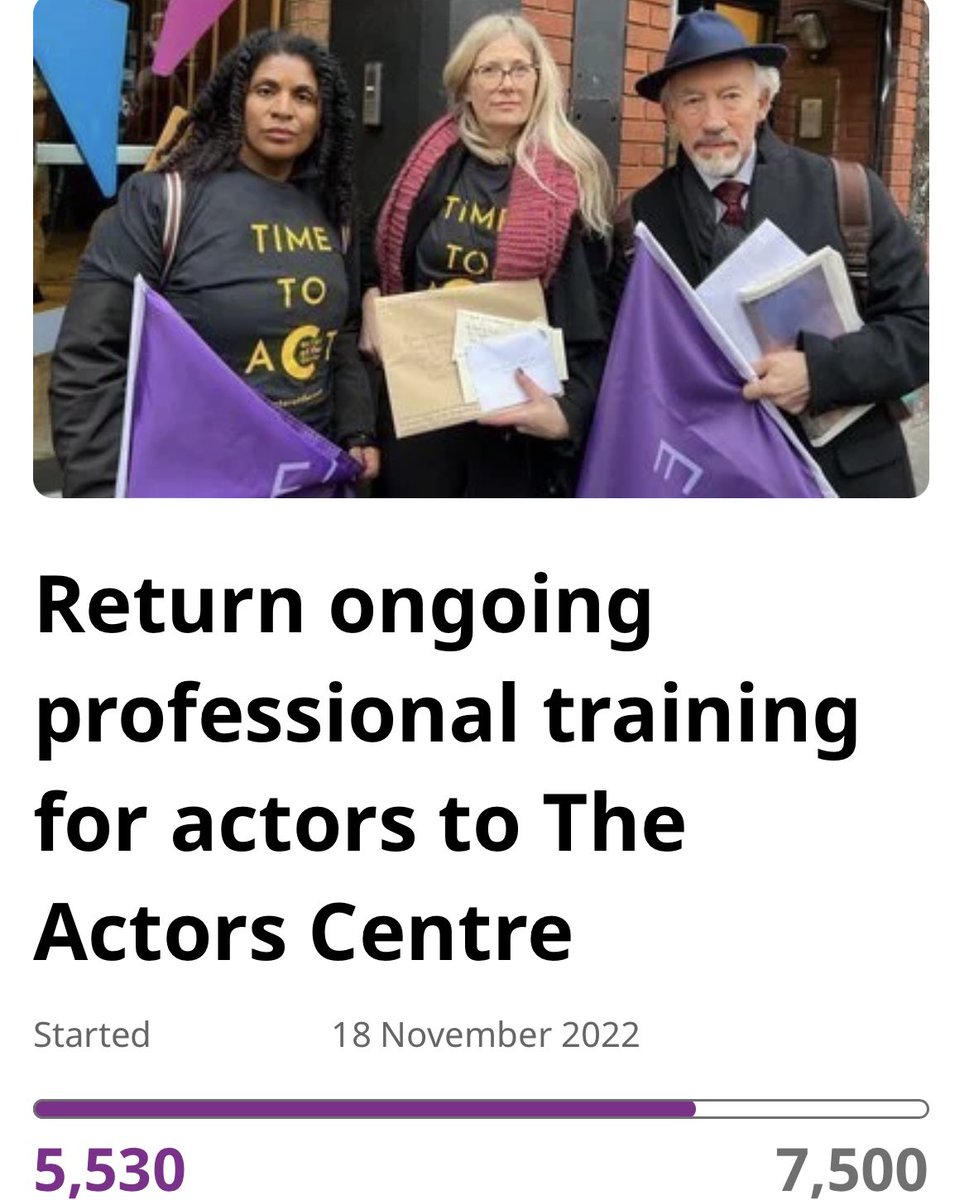 5.5k+ actors/creatives asking for the return of training/community. <a href="/EquityUK/">Equity</a>, it’s 50k members asking the same. <a href="/ChtyCommission/">Charity Commission</a> investigating sale of 1aTowerSt lease/wider financial position/governance. What will it take for the <a href="/7DialsPlayhouse/">Seven Dials Playhouse</a> CEO/trustees to listen/engage?