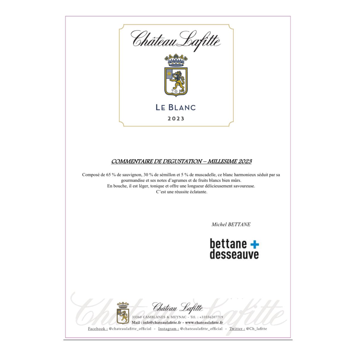 Château Lafitte tweet media