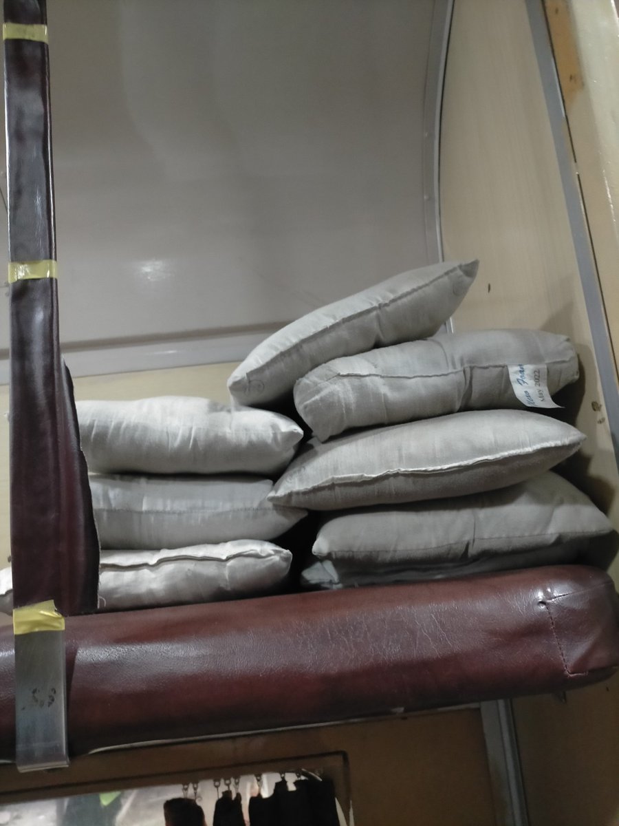 #IndianRailways <a href="/PiyushGoyal/">Piyush Goyal</a> <a href="/aajtak/">AajTak</a> <a href="/IRCTCofficial/">IRCTC</a> <a href="/indianrailway__/">IndianRailways</a> <a href="/ABPNews/">ABP News</a> <a href="/ZeeNews/">Zee News</a> <a href="/narendramodi/">Narendra Modi</a> <a href="/PMOIndia/">PMO India</a> <a href="/RTIOfficiel/">RTI Officiel</a>

This is the condition of pillows provided in Sabarmati Patna special 09405 

For this kind of dirty pillows we are paying this fare ????