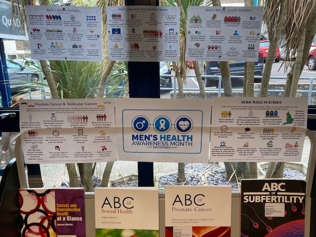 This November we are raising awareness of Men's health. We're guessing they're already aware, they just don't want to talk about it...

Well there's plenty to read on the subject in hard copy or  eBook form in the PHU library - but if you want to talk, try this

#ANDYSMANCLUB