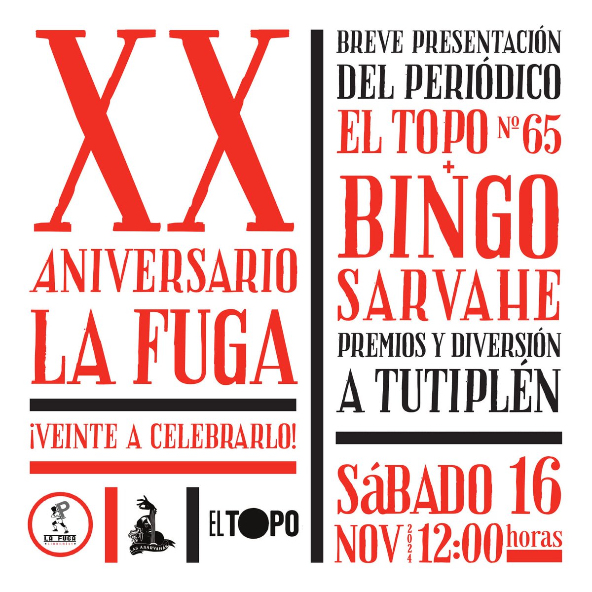 20 AÑOS...

venirse, no?