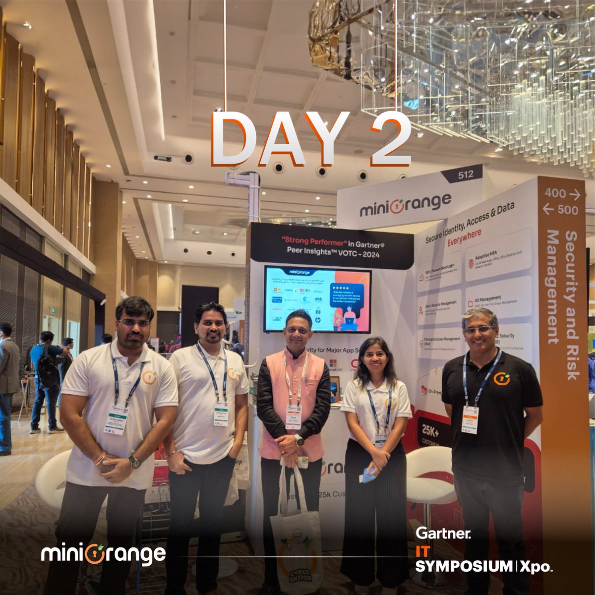 miniOrange_Inc's tweet photo. 𝗺𝗶𝗻𝗶𝗢𝗿𝗮𝗻𝗴𝗲 𝗮𝘁 𝗚𝗮𝗿𝘁𝗻𝗲𝗿 𝗜𝗧 𝗦𝘆𝗺𝗽𝗼𝘀𝗶𝘂𝗺/𝗫𝗽𝗼𝗧𝗠 𝟮𝟬𝟮𝟰 – 𝗗𝗮𝘆 𝟮 𝗛𝗶𝗴𝗵𝗹𝗶𝗴𝗵𝘁𝘀
#miniOrange #GartnerSymposium #ITInnovation #DigitalSecurity #IdentityManagement #GartnerEvents #Kochi2024 #GartnerSYM #secureITright https://t.co/rBFR9LQ1iy