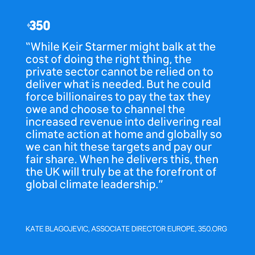"The UK has the potential to become a true global climate leader on the world stage but isn’t quite there yet." 

🇬🇧🌍 Our full response to UK Prime Minister <a href="/Keir_Starmer/">Keir Starmer</a> climate announcement at #COP29: 350.org/press-release/…