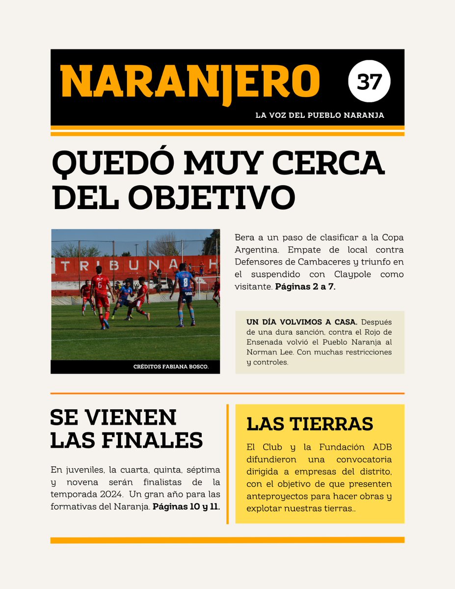 beraunapasion's tweet photo. Compartimos el "Naranjero" con el resumen del empate de ayer ante Cambaceres, la crónica del partido, los números del equipo, el Semillero, los datos históricos y otras cuestiones naranjeras...

#Berazategui #ADBerazategui #ADB #Naranjero #AsociaciónDeportivaBerazategui https://t.co/6Dxcd16cY1