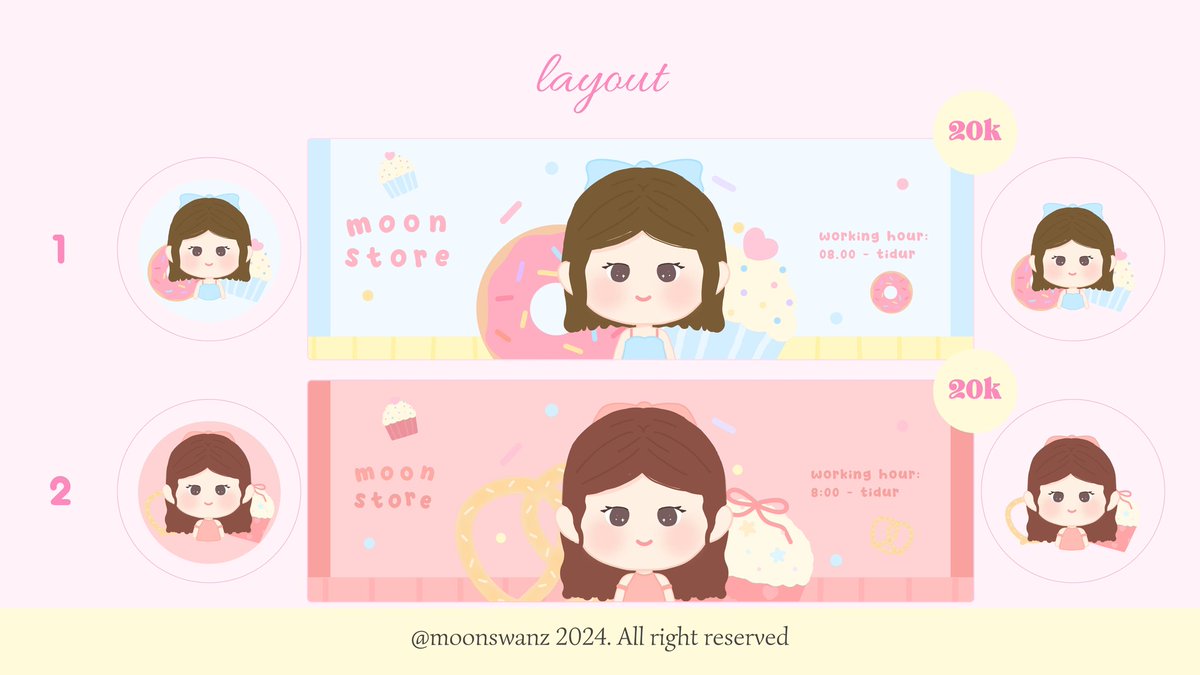 moonswanz's tweet image. HELP RT THANK U🥨

[LAYOUT SALE]
Hii karena kemaren aku tambah usia, aku mau sale layout rs inii, yuu yg mau dm aja atau wa
Price : 18k
Bundle : 23k
#zonauang