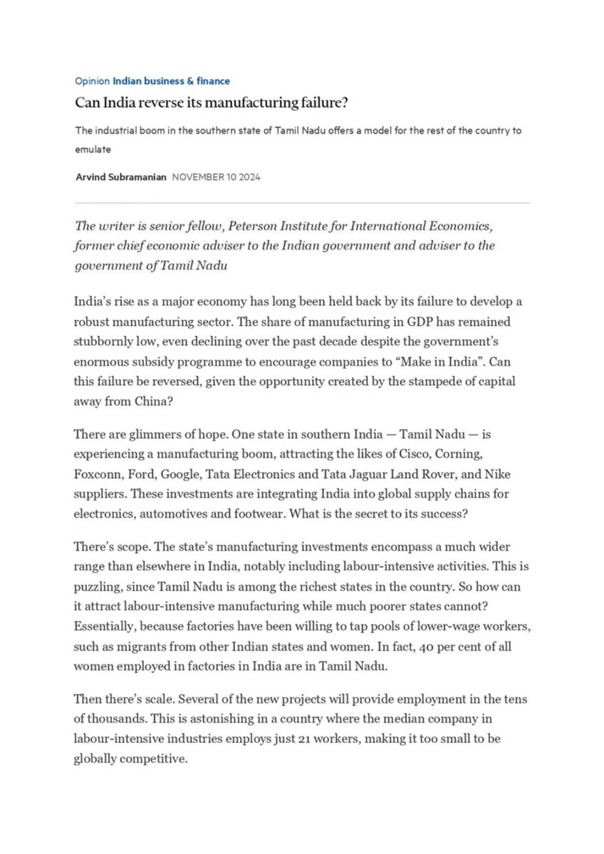 Arvind Subramanian tweet media