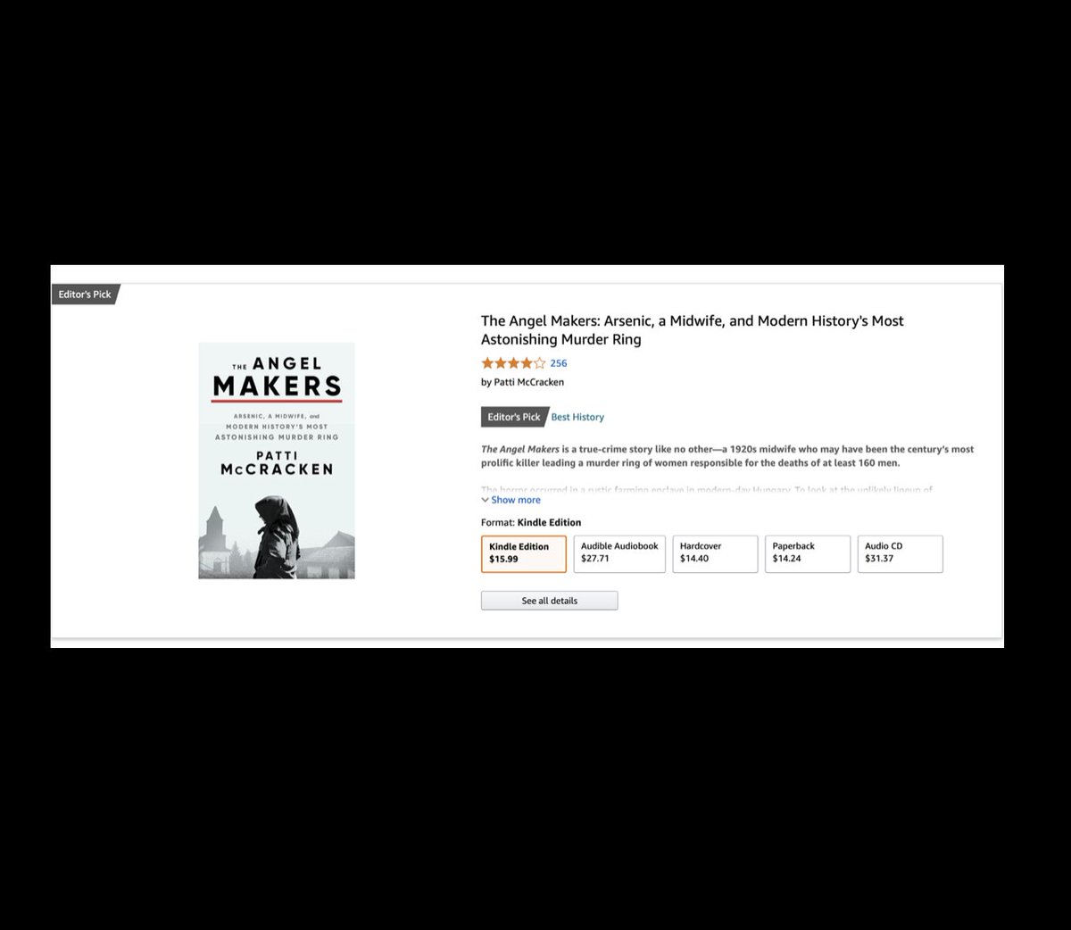 Order now for Christmas. Editor's Pick for BEST HISTORY.  
bit.ly/3xLiKxb                                                                       #bestbooks #booksforchristmas #angelmaker #theangelmakers