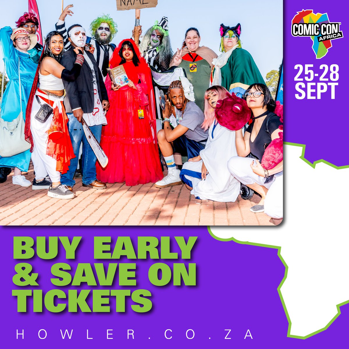 Get your early bird tickets now on Howler 🎟️

📅 25 - 28 Sept

📍JHB Expo Centre