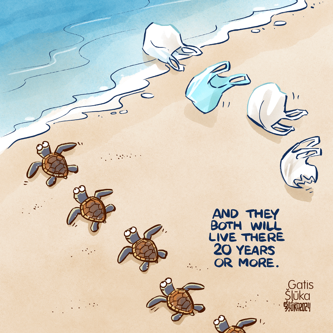 Nothing lasts forever - almost.

Plastics in the environment can last ages!

In 2022, people in the 🇪🇺 consumed 4.7 billion fewer lightweight plastic bags.

Discover each country's consumption of lightweight plastic carrier bags here 👉 europa.eu/!ckDmQm

#CircularEconomy