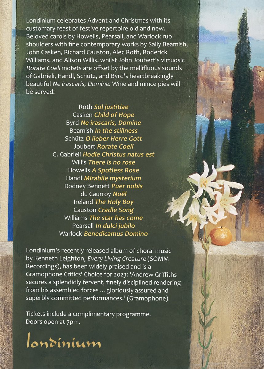 Londinium (@londinium_) on Twitter photo First rehearsal tonight with <a href="/colla_voce/">Andrew Griffiths</a> for this! @sfbeamish's 'In the stillness' <a href="/joubertcomposer/">John Joubert (1927-2019)</a>'s 'Rorate coeli' motets, <a href="/AliWillisMusic/">Alison Willis</a>'s 'There is no rose', Byrd's 'Ne irascaris, Domine' and many other lovely things. Friday 13 Dec <a href="/HolySepulchreUK/">Holy Sepulchre London</a> Tx londinium-voices.org.uk/events First rehearsal tonight with <a href="/colla_voce/">Andrew Griffiths</a> for this! @sfbeamish's 'In the stillness' <a href="/joubertcomposer/">John Joubert (1927-2019)</a>'s 'Rorate coeli' motets, <a href="/AliWillisMusic/">Alison Willis</a>'s 'There is no rose', Byrd's 'Ne irascaris, Domine' and many other lovely things. Friday 13 Dec <a href="/HolySepulchreUK/">Holy Sepulchre London</a> Tx londinium-voices.org.uk/events