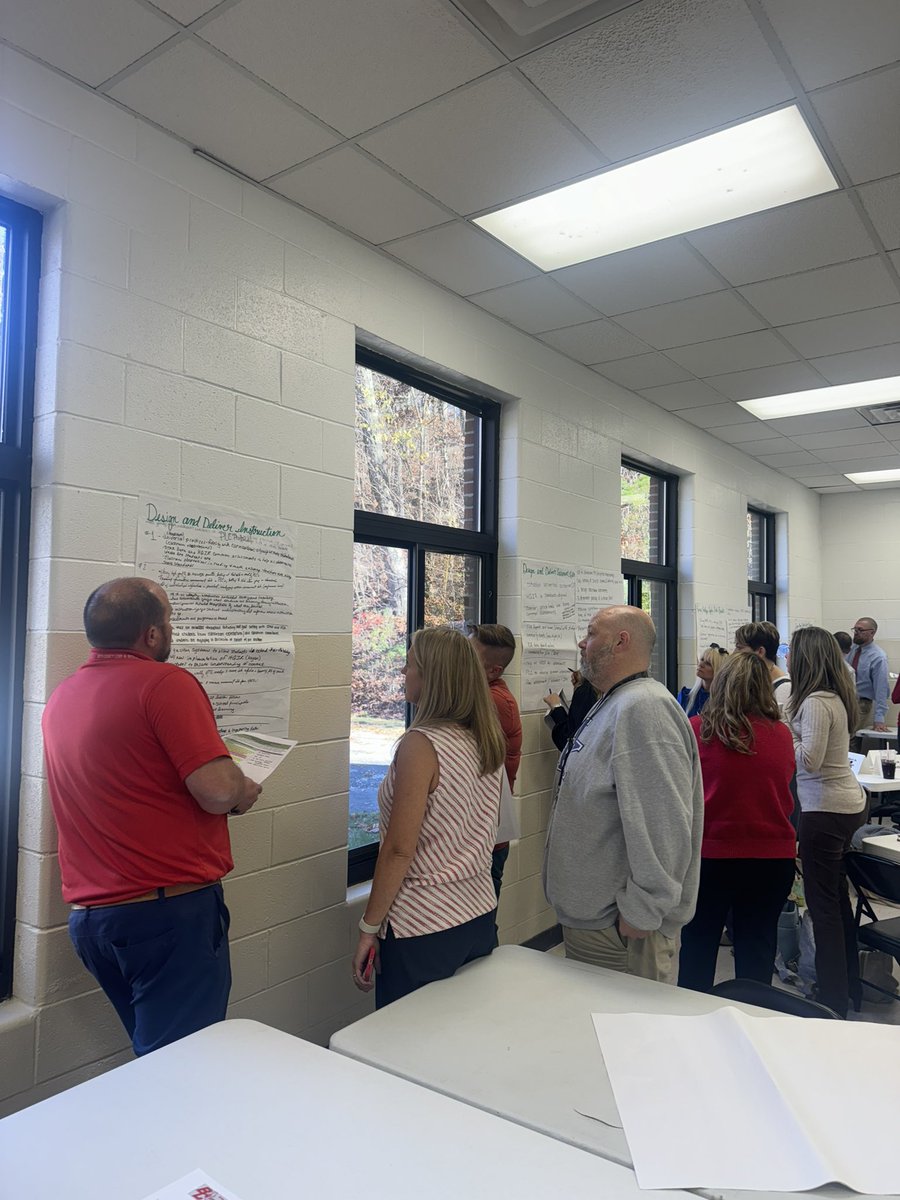 MsKimberlyFitch's tweet photo. We completed a gallery walk to  review evidence and add evidence of the KCWPs. This team worked so hard and had great discussions about where we are as a district. Thankful for our team! #BeTheExample #ironsharpensiron 
#Leaderinlearning https://t.co/zvAC3Mr6iZ