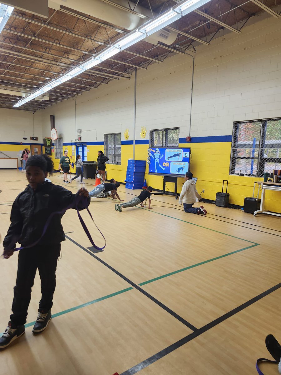 NNPSHPE's tweet photo. Students at @NNPSJenkins strengthening muscles and bones during PE class last week
#elementaryPE #PhysEd #skeletalsystem #muscularsystem #stayactive #stayhealthy https://t.co/lvFaJ8jgG2