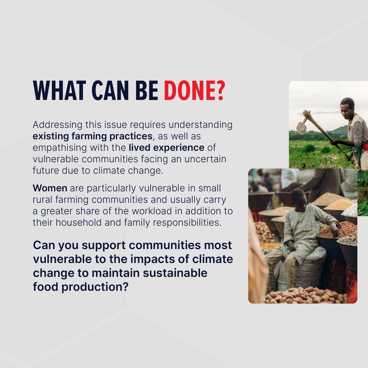 engineering_day's tweet photo. Can you support communities vulnerable to #ClimateChange to keep producing food? ๐ย Here's what you need to know about Challenge 1!
Learn more about all 3 challenges: https://t.co/YMPH5TYv9P
#EradicatePoverty #WorldEngineeringDay #Hackathon2025 #UNESCO #EngineersWithoutBorders https://t.co/hBbQCqHCJn